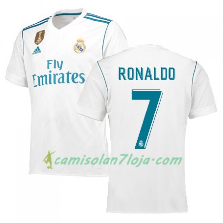 Camisola Real Madrid RONALDO 1º Equipamento 2017/18 Manga Curta