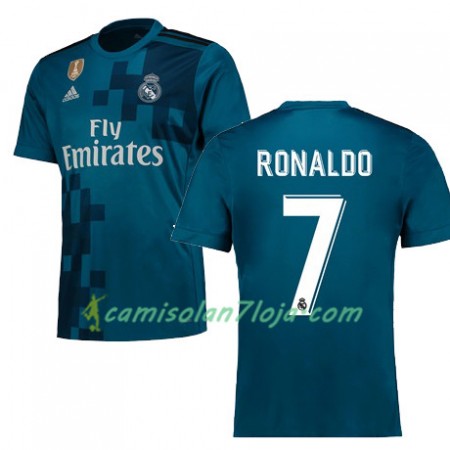 Camisola Real Madrid RONALDO 3º Equipamento 2017/18 Manga Curta