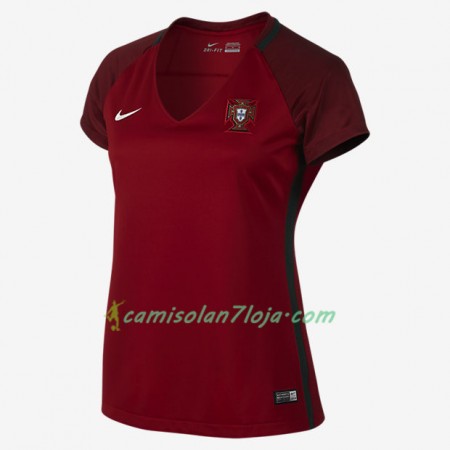 Camisola Portugal Mulher 1º Equipamento Euro 2016