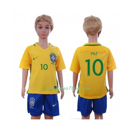 Camisola Brasil Pele 10 Criança 1º Equipamento 2016 Manga Curta