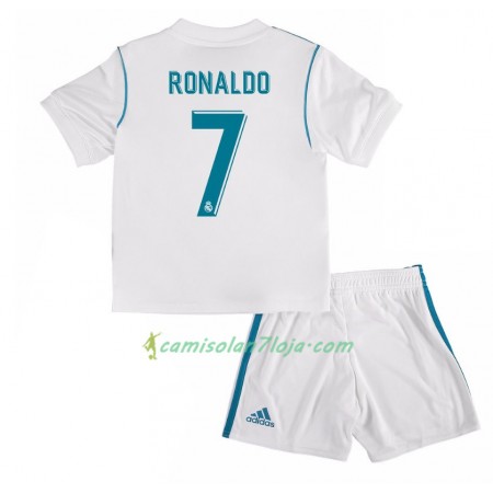 Camisola Real Madrid Cristiano Ronaldo 7 Criança 1º Equipamento 2017/18 Manga Curta
