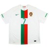 Camisola Portugal Ronaldo 7 2010 Retro 2º Equipamento Manga Curta