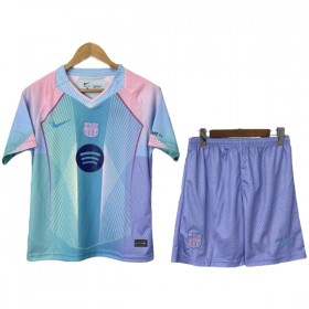 Camisola Barcelona Criança 2025-26 Azul Manga Curta edição especial