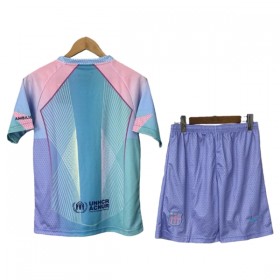 Camisola Barcelona Criança 2025-26 Azul Manga Curta edição especial