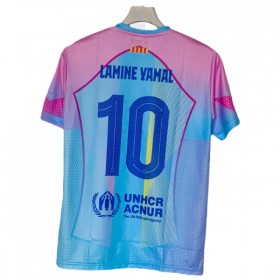 Camisola Barcelona Lamine Yamal 10 2025-26 Azul Manga Curta edição especial