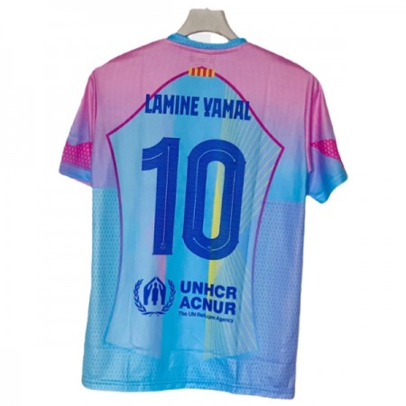 Camisola Barcelona Lamine Yamal 10 2025-26 Azul Manga Curta edição especial