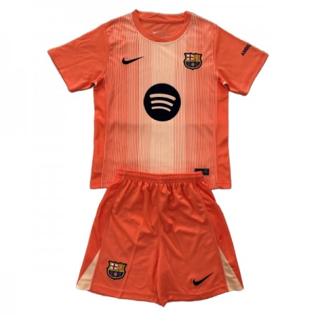 Camisola FC Barcelona Guarda Redes Criança 2025-26 Laranja Manga Curta