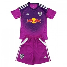 Camisola Leeds United Guarda Redes Criança 2025-26 Roxo Manga Curta