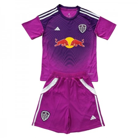 Camisola Leeds United Guarda Redes Criança 2025-26 Roxo Manga Curta