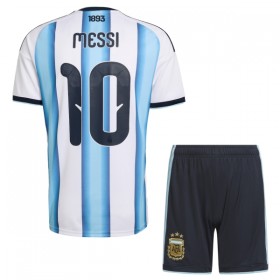 Camisola Argentina Messi 10 Criança 1º Equipamento Mundial 2026 Manga Curta