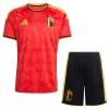 Camisola Bélgica Criança 1º Equipamento Mundial 2026 Manga Curta