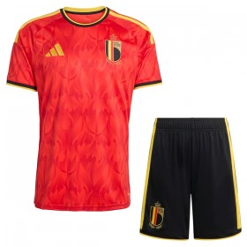 Camisola Bélgica Criança 1º Equipamento Mundial 2026 Manga Curta