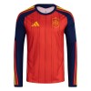 Camisola Espanha 1º Equipamento Mundial 2026 Manga Comprida