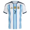 Camisola Argentina De Paul 7 1º Equipamento Mundial 2026 Manga Curta