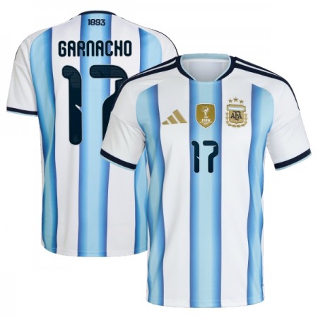 Camisola Argentina Garnacho 17 1º Equipamento Mundial 2026 Manga Curta