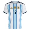 Camisola Argentina Garnacho 17 1º Equipamento Mundial 2026 Manga Curta