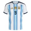 Camisola Argentina J. Alvarez 9 1º Equipamento Mundial 2026 Manga Curta