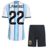 Camisola Argentina Lautaro Martinez 22 Criança 1º Equipamento Mundial 2026 Manga Curta