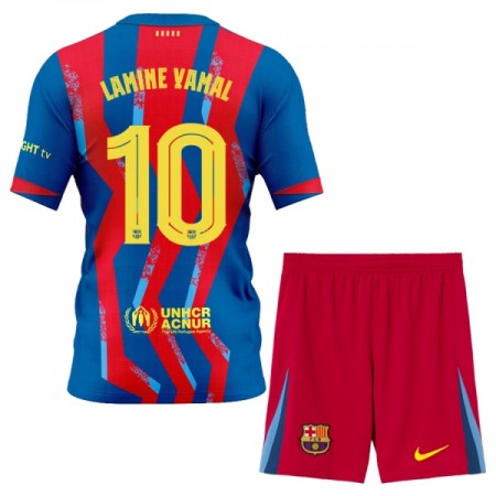 Camisola FC Barcelona Lamine Yamal 10 Criança 4º Equipamento 2025-26 Manga Curta