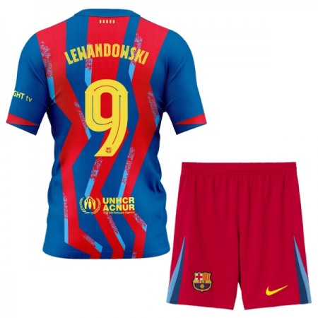 Camisola FC Barcelona Lewandowski 9 Criança 4º Equipamento 2025-26 Manga Curta
