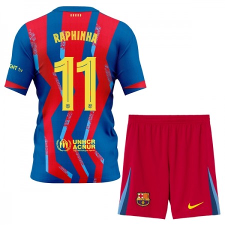 Camisola FC Barcelona Raphinha 11 Criança 4º Equipamento 2025-26 Manga Curta