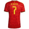 Camisola Bélgica De Bruyne 7 1º Equipamento Mundial 2026 Manga Curta