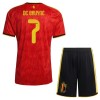 Camisola Bélgica De Bruyne 7 Criança 1º Equipamento Mundial 2026 Manga Curta