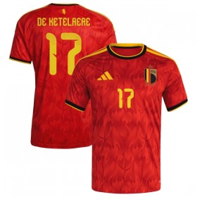 Camisola Bélgica De Ketelaere 17 1º Equipamento Mundial 2026 Manga Curta