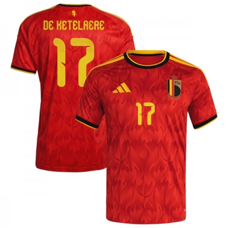 Camisola Bélgica De Ketelaere 17 1º Equipamento Mundial 2026 Manga Curta