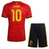 Camisola Bélgica Lukaku 10 Criança 1º Equipamento Mundial 2026 Manga Curta