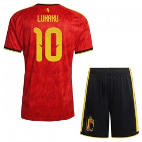 Camisola Bélgica Lukaku 10 Criança 1º Equipamento Mundial 2026 Manga Curta