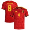 Camisola Bélgica Tielemans 8 1º Equipamento Mundial 2026 Manga Curta