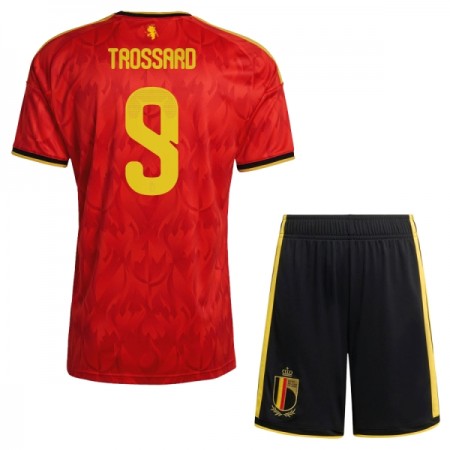 Camisola Bélgica Trossard 9 Criança 1º Equipamento Mundial 2026 Manga Curta