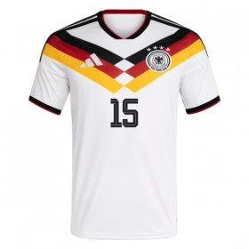 Camisola Alemanha N. Schlotterbeck 15 1º Equipamento Mundial 2026 Manga Curta