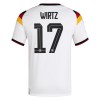 Camisola Alemanha Wirtz 17 Criança 1º Equipamento Mundial 2026 Manga Curta