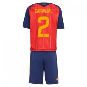 Camisola Espanha Carvajal 2 Criança 1º Equipamento Mundial 2026 Manga Curta