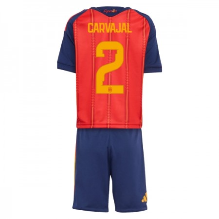 Camisola Espanha Carvajal 2 Criança 1º Equipamento Mundial 2026 Manga Curta