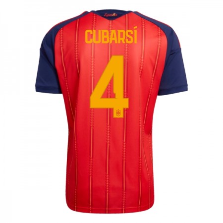 Camisola Espanha Cubarsi 4 1º Equipamento Mundial 2026 Manga Curta