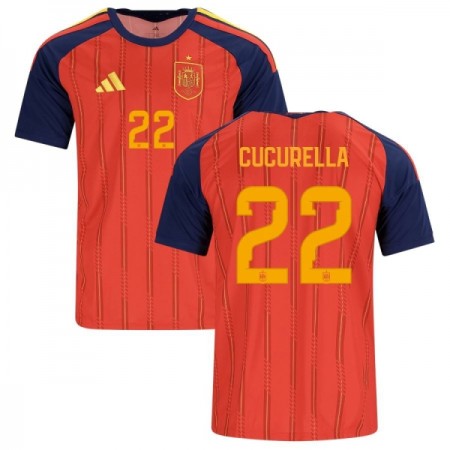 Camisola Espanha Cucurella 22 1º Equipamento Mundial 2026 Manga Curta