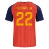 Camisola Espanha Cucurella 22 1º Equipamento Mundial 2026 Manga Curta