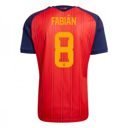 Camisola Espanha Fabian 8 1º Equipamento Mundial 2026 Manga Curta