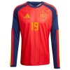 Camisola Espanha Lamine Yamal 19 1º Equipamento Mundial 2026 Manga Comprida