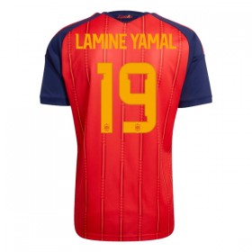 Camisola Espanha Lamine Yamal 19 1º Equipamento Mundial 2026 Manga Curta