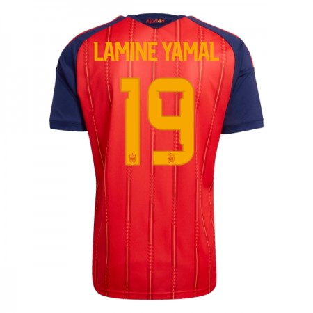 Camisola Espanha Lamine Yamal 19 1º Equipamento Mundial 2026 Manga Curta