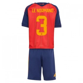 Camisola Espanha Le Normand 3 Criança 1º Equipamento Mundial 2026 Manga Curta