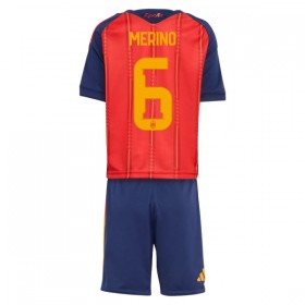 Camisola Espanha Merino 6 Criança 1º Equipamento Mundial 2026 Manga Curta