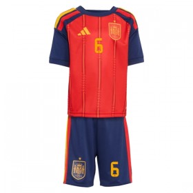 Camisola Espanha Merino 6 Criança 1º Equipamento Mundial 2026 Manga Curta