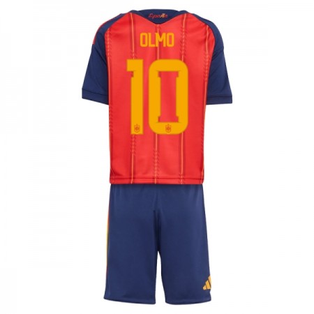 Camisola Espanha Olmo 10 Criança 1º Equipamento Mundial 2026 Manga Curta