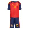 Camisola Espanha Olmo 10 Criança 1º Equipamento Mundial 2026 Manga Curta