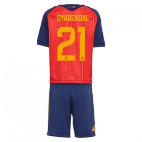 Camisola Espanha OYARZABAL 21 Criança 1º Equipamento Mundial 2026 Manga Curta
